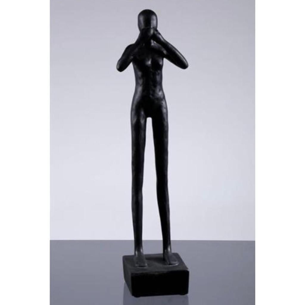 פסל נוי דמות לא מדבר בצבע שחור מיוחד 50X17X10 ס"מ