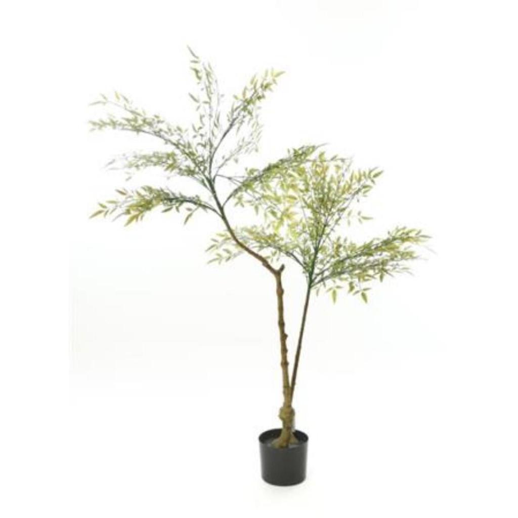 עץ מלאכותי מעוצב עלים מרהיבים בגוון ירוק 130CM