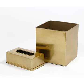 סט פח וקופסא לטישו עשוי BRASS בגוון זהב יוקרתי