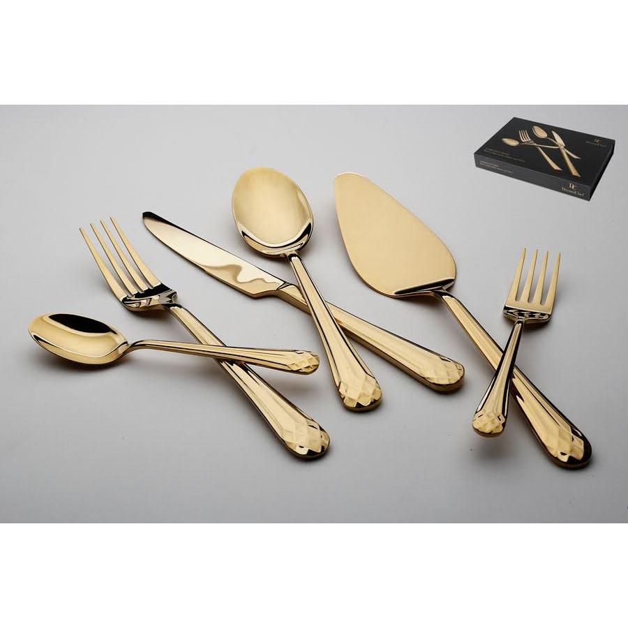 סט סכו"ם 61 חלקים מהודר עשוי נירוסטה זהב מבריק