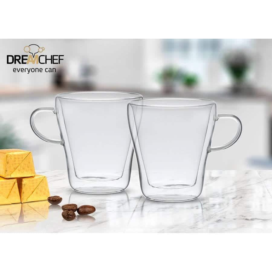 זוג מאגים בעיצוב מרשים DreamChef עשוי זכוכית 260ml
