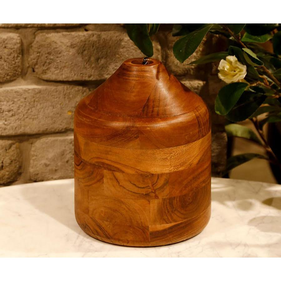 ואזה עשויה עץ מנגו איכותי בגוון חום כהה 26X21X21 ס"מ