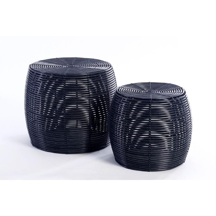 זוג הדומים מרשימים עשויים במבוק בגוון אפור אבן