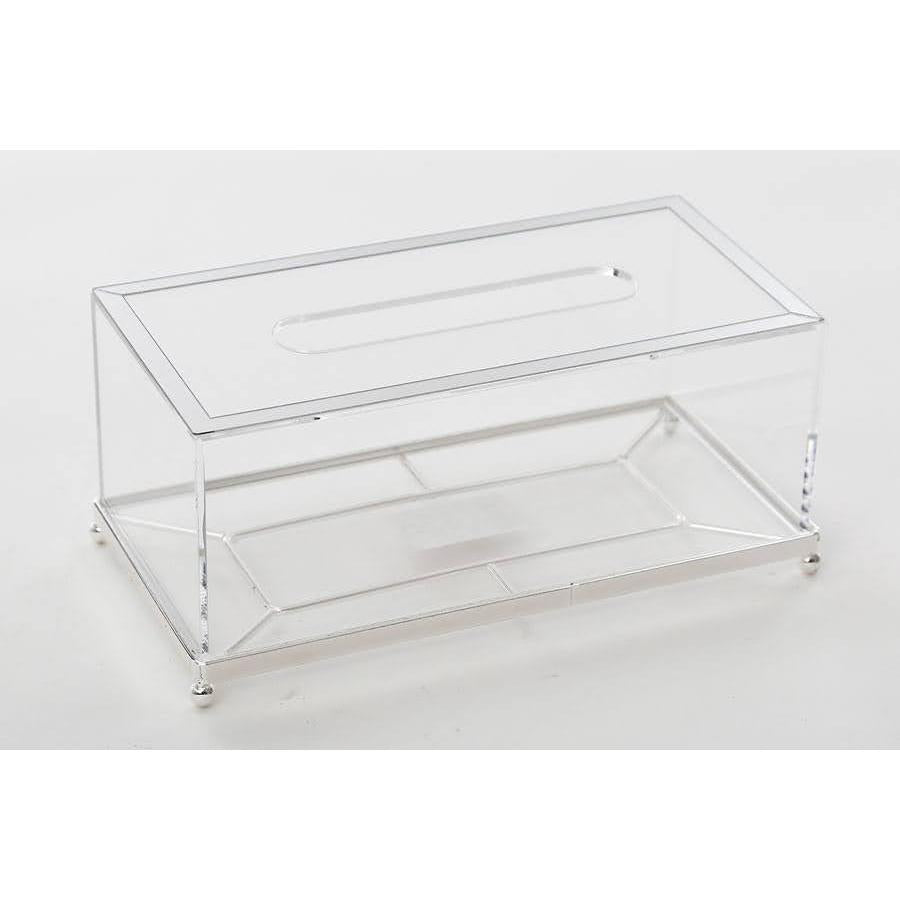 קופסא לטישו עשויה אקריליק יוקרתי ושילוב כסף