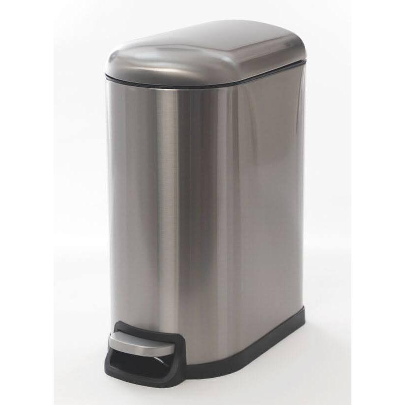 פח אשפה מלבני מעוצב נירוסטה בגוון כסוף מיוחד 10L