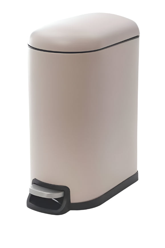 פח אשפה מלבני בעיצוב מיוחד בגוון מוקה מט טריקה שקטה 10L