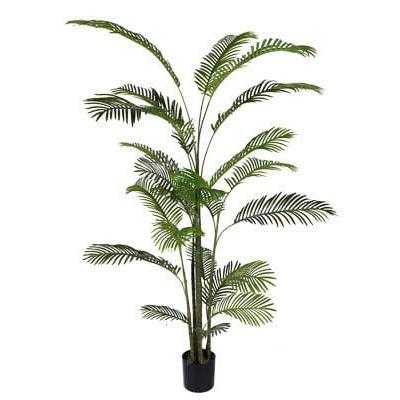 עץ דקל מלאכותי מעוצב 25 עלים בצבע ירוק 220CM