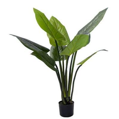 עץ מלאכותי מעוצב 9 עלי אוזני פיל בגוון ירוק 110CM