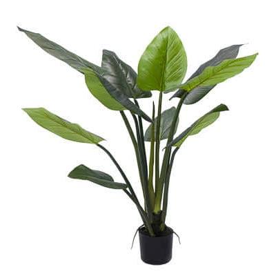 עץ מלאכותי מעוצב 10 עלי אוזני פיל בגוון ירוק 125CM