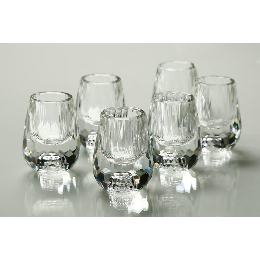 סט 6 כוסות ליקר עשוי קריסטל בעיצוב יוקרתי