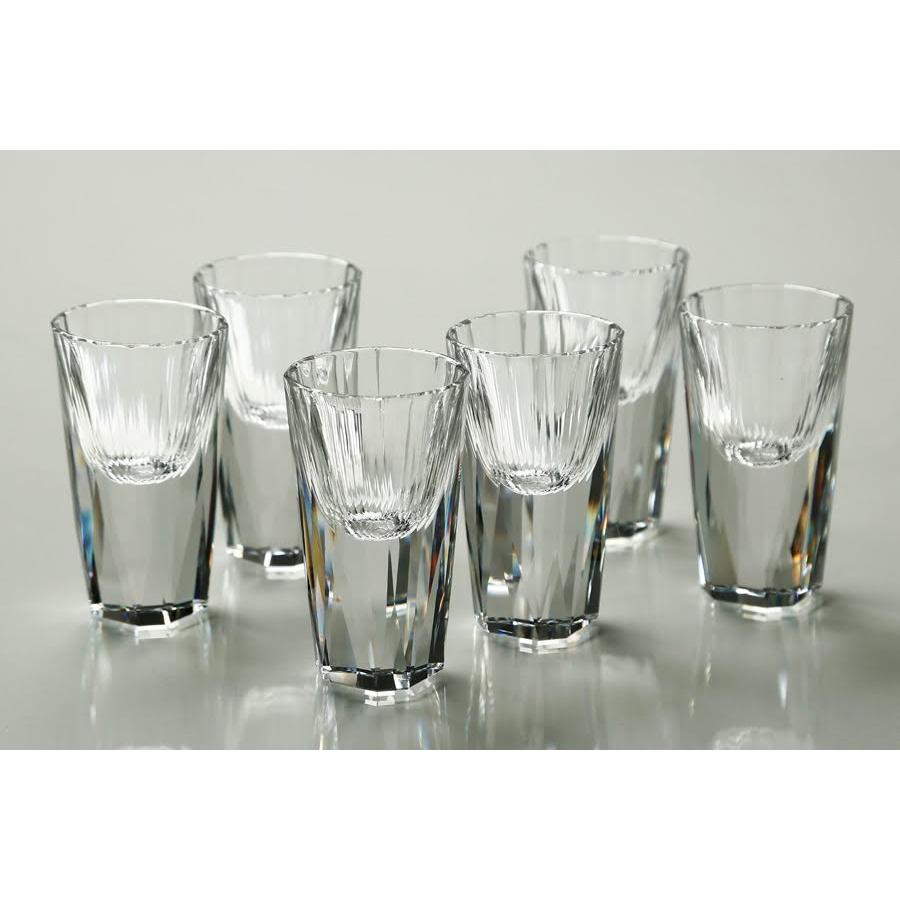 סט 6 כוסות ליקר עשוי קריסטל בעיצוב מיוחד