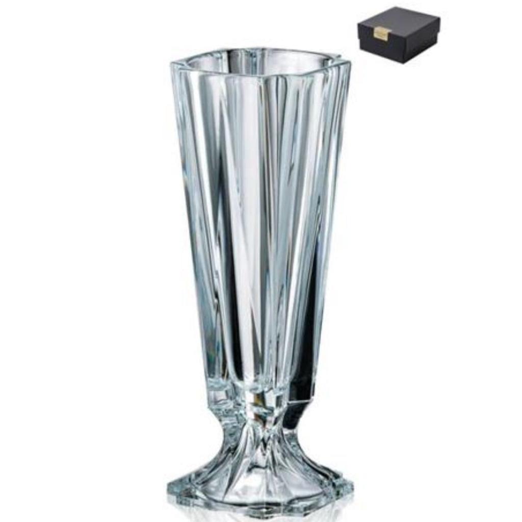 אגרטל עשוי קריסטל בוהמיה בעיצוב מרהיב 39X13X13 ס"מ