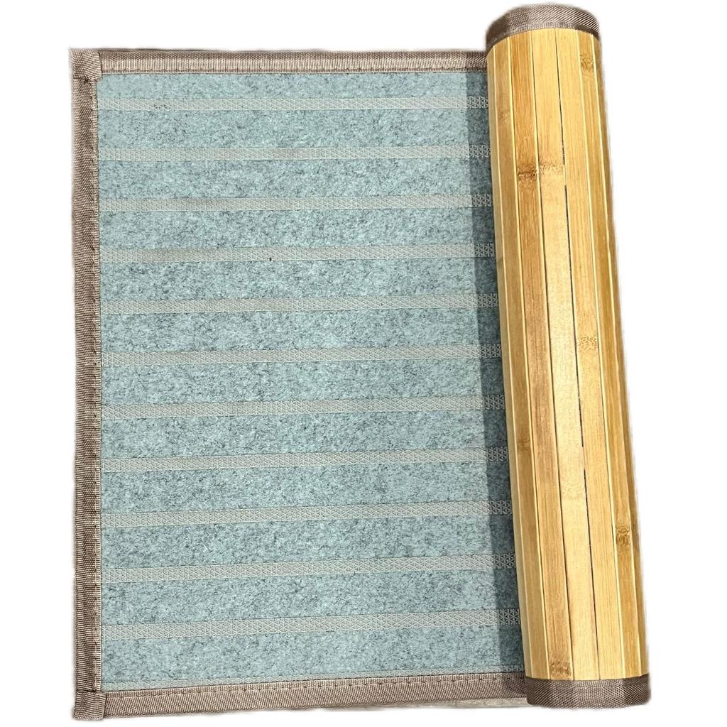 שטיח דגם במבו עשוי במבוק מיוחד בגוון חום טבעי