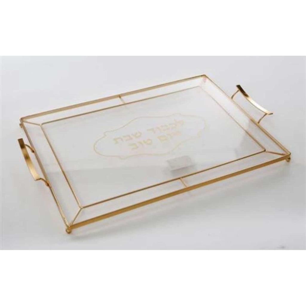 מגש לכבוד שבת עשוי אקריליק מיוחד ושילוב זהב