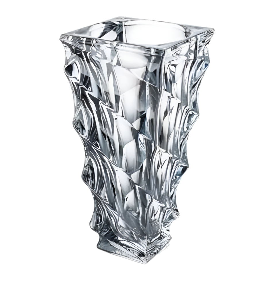 אגרטל עשוי קריסטל בוהמיה בעיצוב מודרני 30X14X14 ס"מ