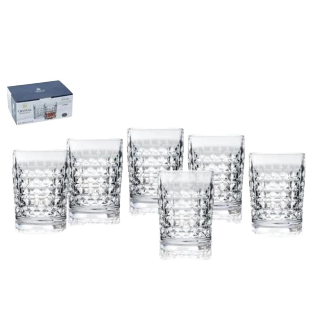 סט כוסות ויסקי עשוי קריסטל בוהמיה בעיצוב מרשים 230ML