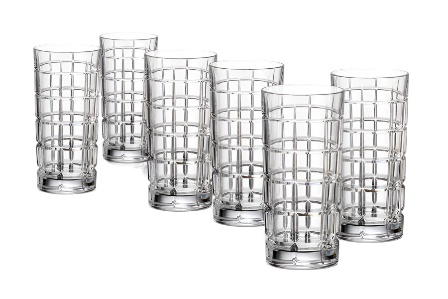 סט כוסות שתיה קרה עשוי קריסטל בוהמיה מרהיב 420ML