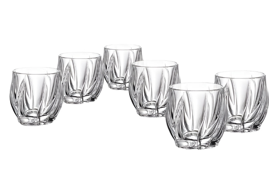 סט כוסות ויסקי עשוי קריסטל בוהמיה בעיצוב מודרני 350ML