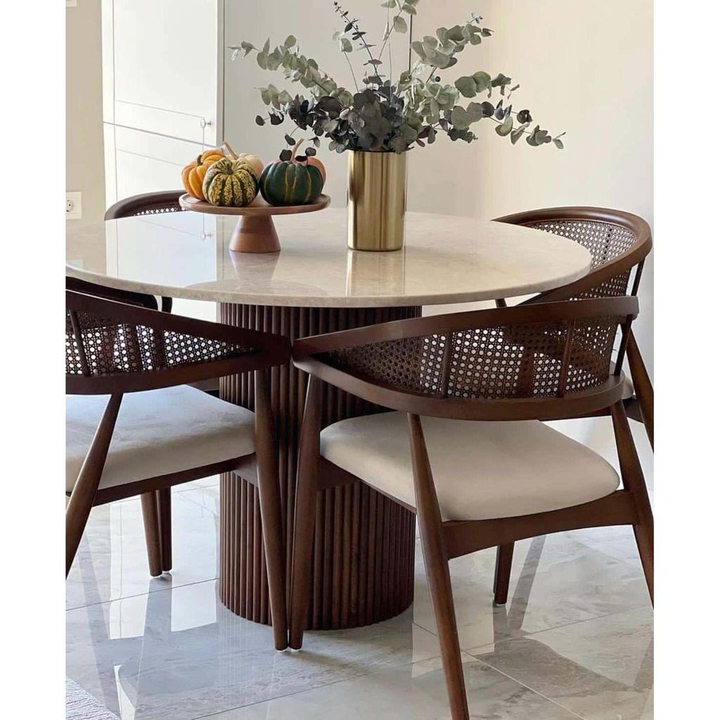 שולחן פינת אוכל עגול דגם פריז בעיצוב מודרני