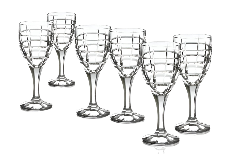 סט גביעי יין מעוצבים עשויים קריסטל בוהמיה 280ML