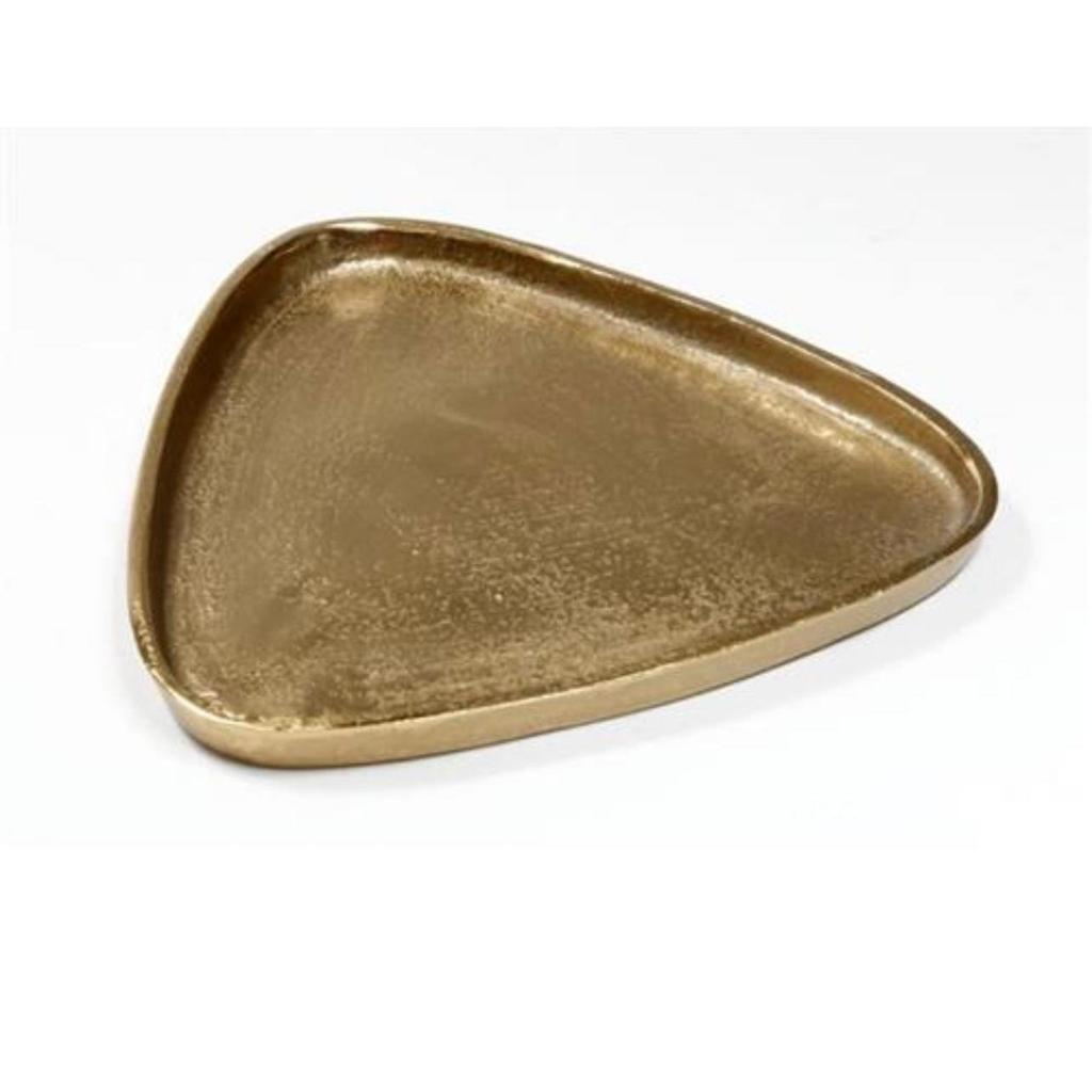 סט 6 צלחות הגשה BRASS משולש בגוון זהב 21X21X1.5 ס"מ