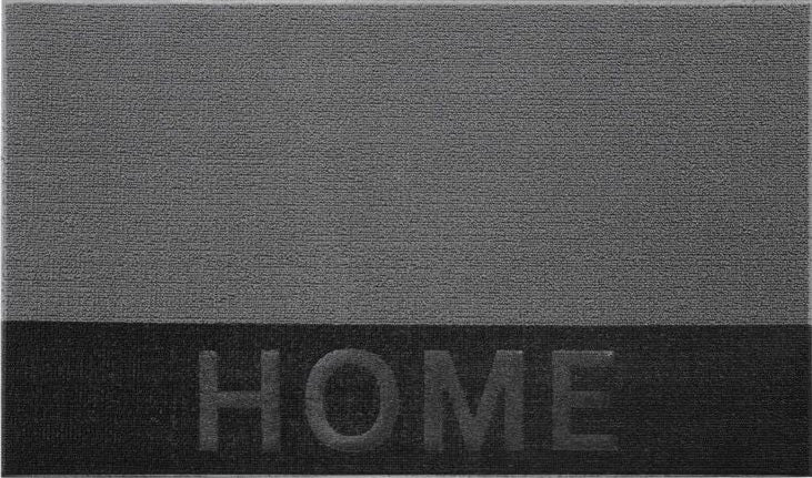 שטיח כניסה לבית דגם צוף עשוי PVC בגווני אפור ושחור