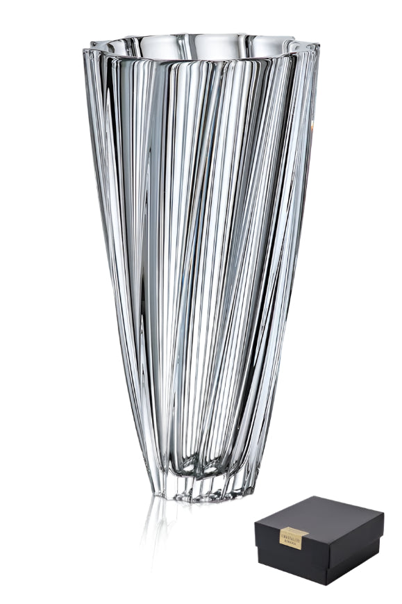 אגרטל עשוי קריסטל בוהמיה בעיצוב מיוחד 35X19X19 ס"מ