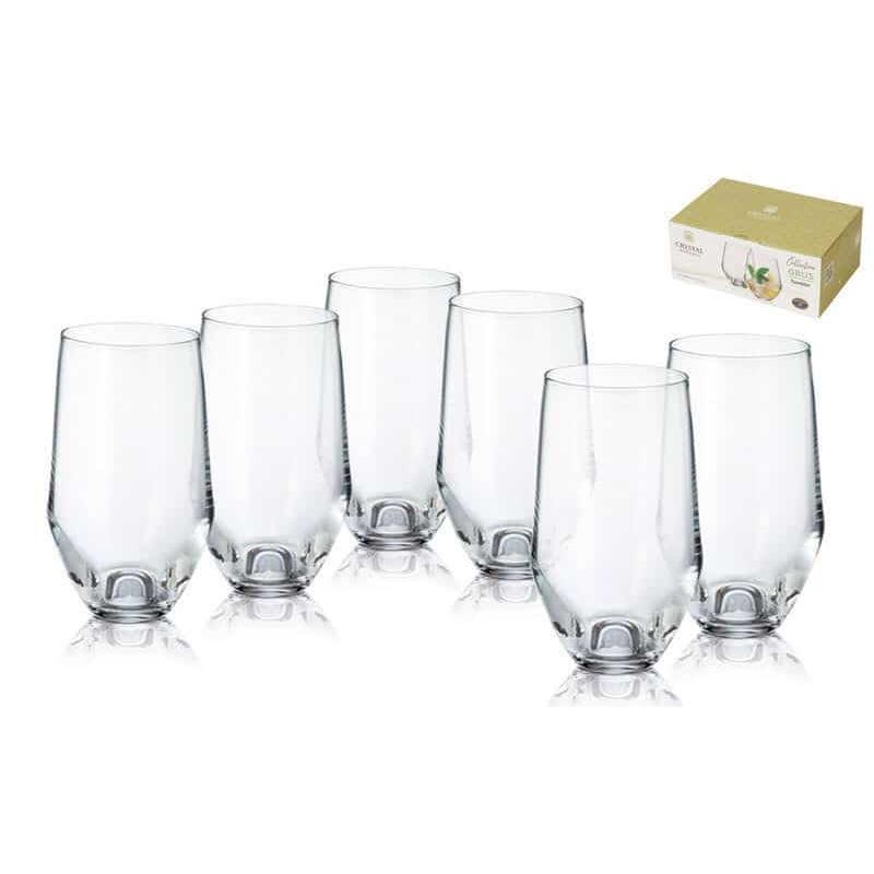 סט 6 כוסות שתיה עשויות קריסטל בוהמיה יוקרתי 400ML