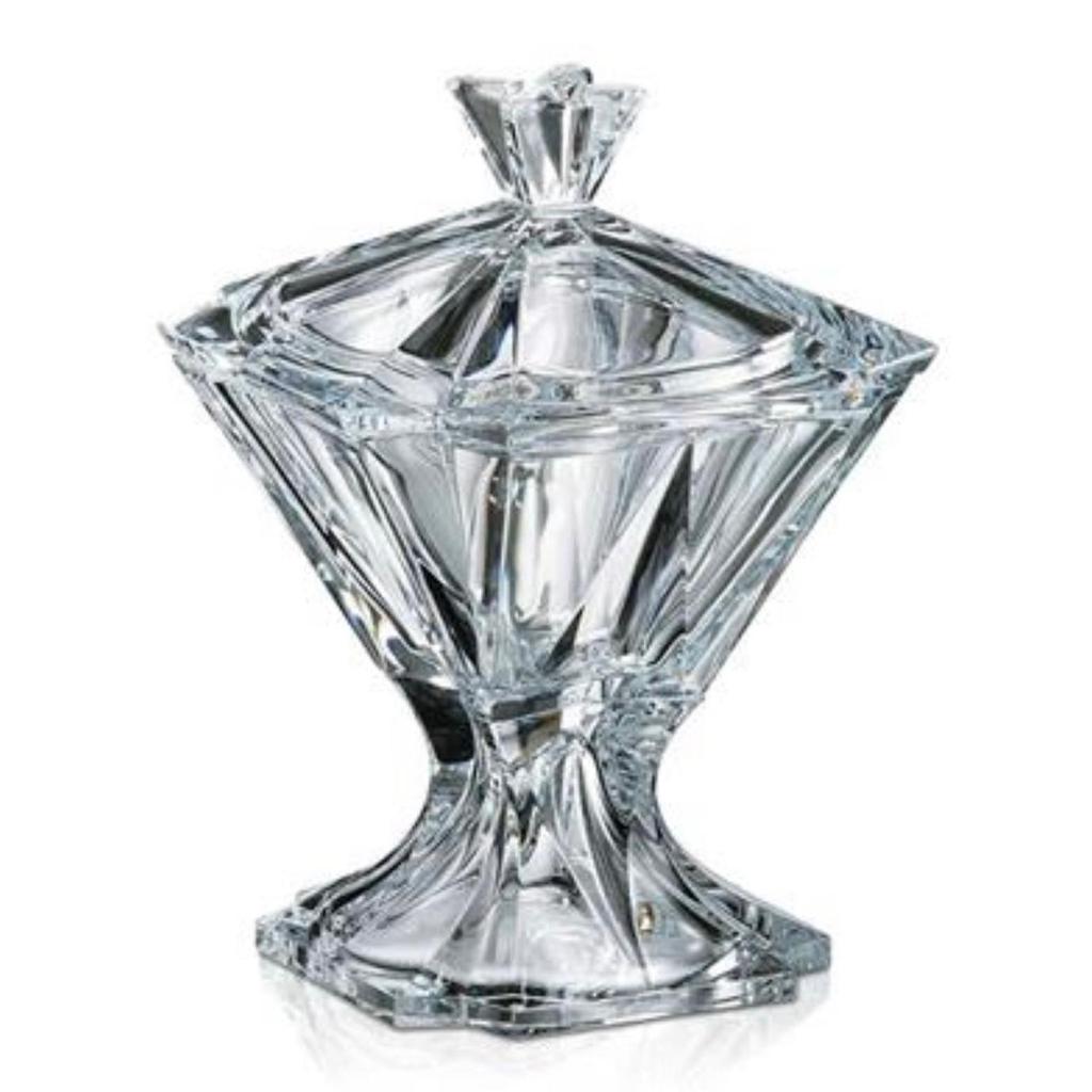 צנצנת אחסון מעוצבת עשויה קריסטל איכותי 26X19X19