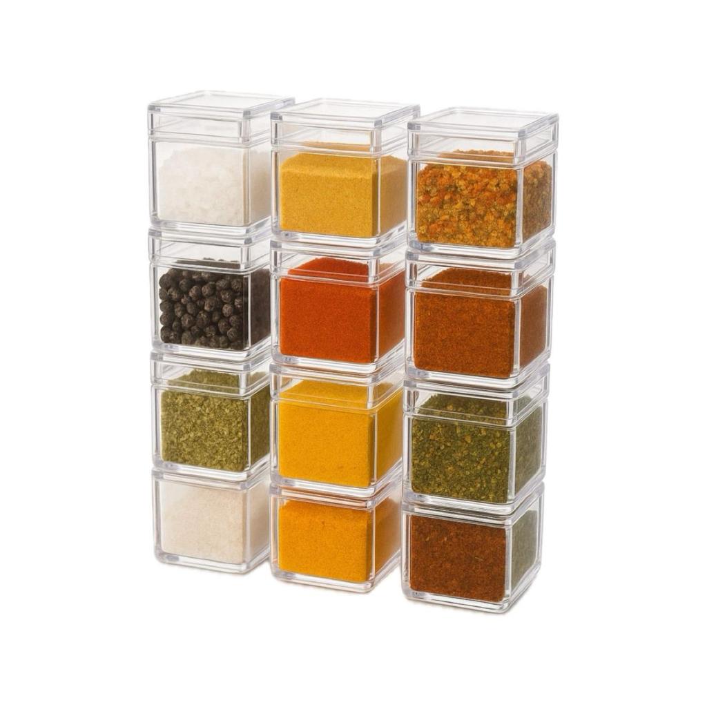 קופסאות אחסון אקריל יוקרתיות בגדלים שונים מבית BE CLEAR - בי יוניק - עיצוב הבית