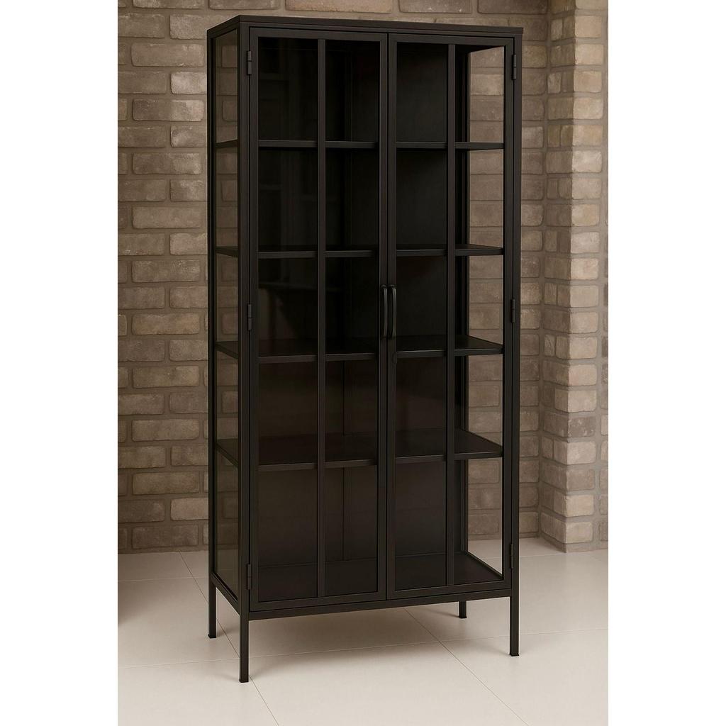 ויטרינה מרשימה עשויה מתכת בצבע שחור מיוחד