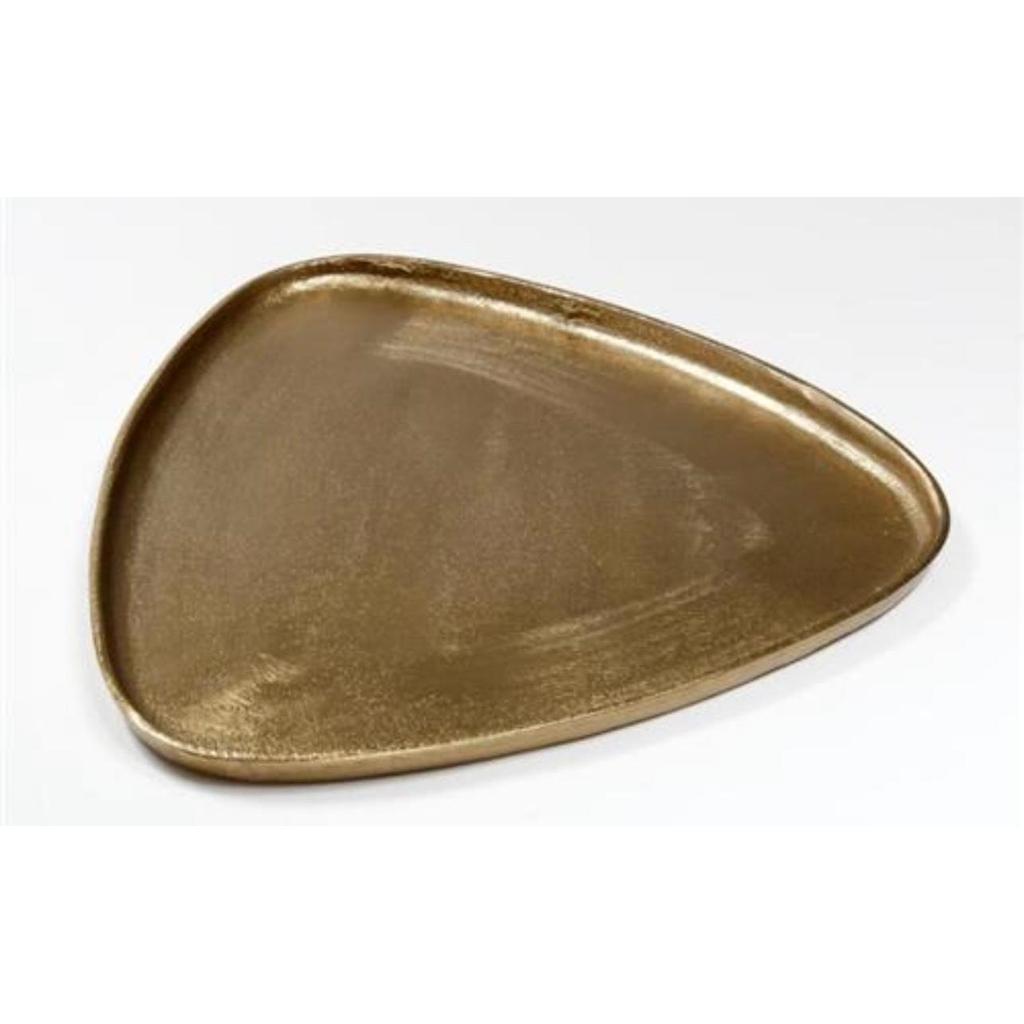 סט 6 צלחות הגשה BRASS משולש בגוון זהב 31X31X1.5 ס"מ