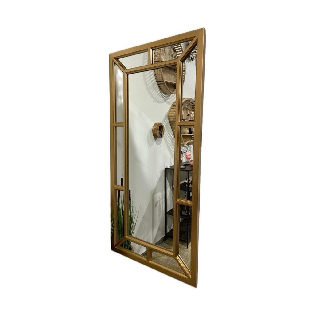 מראת קיר מעוצבת מסגרת עץ בעיצוב יוקרתי 160X75 ס"מ