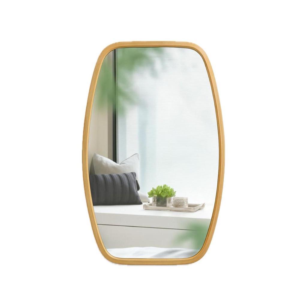 מראת קיר בעיצוב יוקרתי בשילוב מסגרת עץ 78X44X2.5 ס"מ