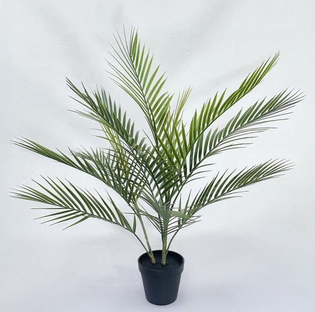 עץ דקל מלאכותי מעוצב עלי מניפה בצבע ירוק 73CM