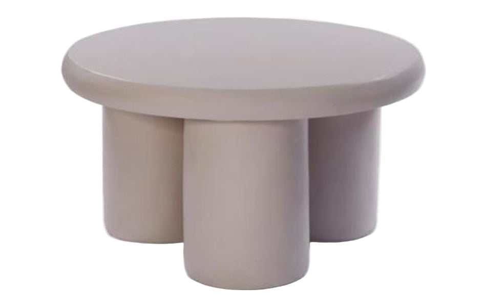 שולחן סלון עגול עשוי קרמיקה בעיצוב מרהיב 77X77X48 ס"מ