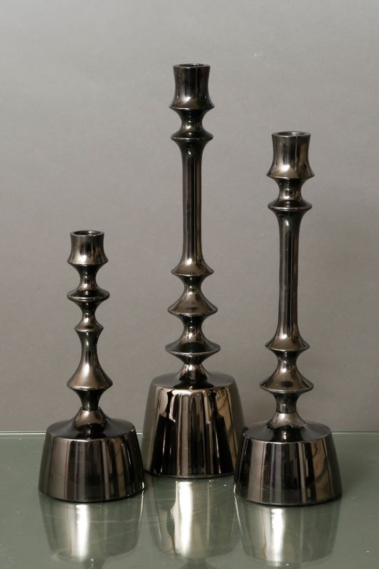 סט 3 פמוטי מתכת Brass black