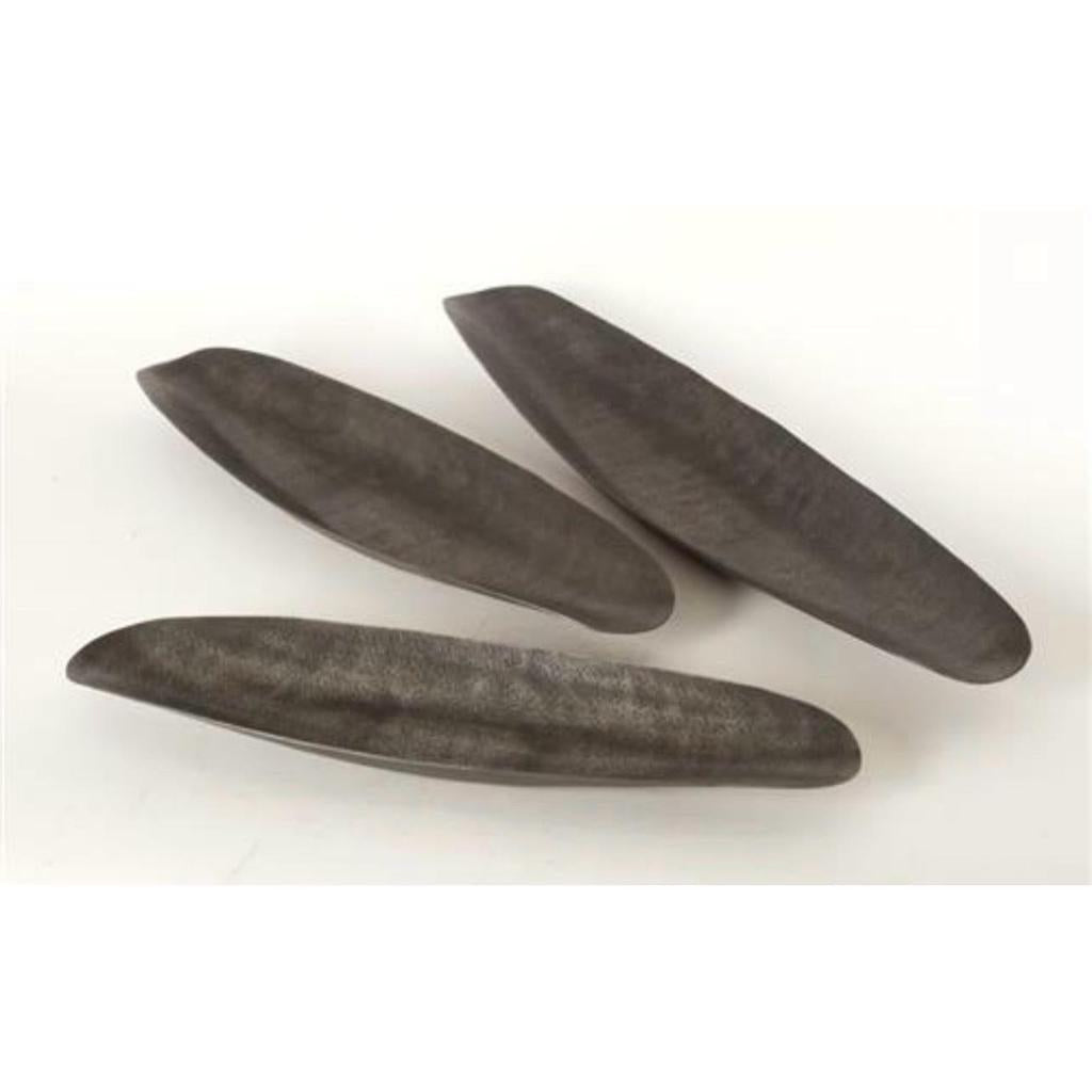 סט 3 מגשים אובליים BRASS BLACK בצבע שחור