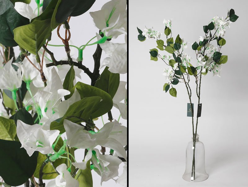 בוקט פרחי BOUGAINVULLEA בגודל 100*22 בצבע לבן – לבן – 100*22