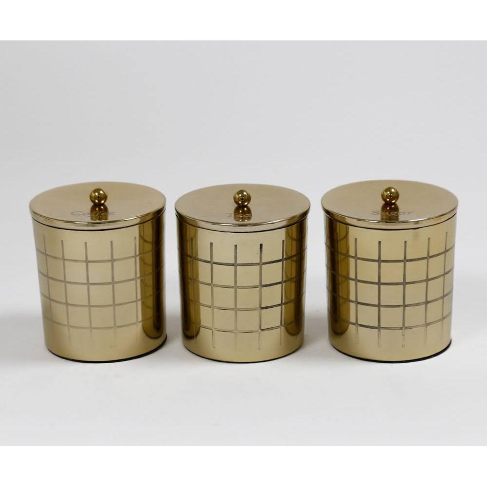 סט תה קפה סוכר מעוצב עשוי BRASS GOLD יוקרתי