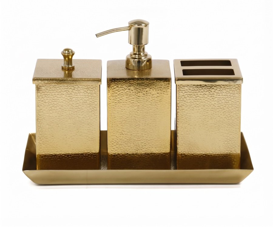 סט אמבטיה BRASS GOLD – 27X13X20