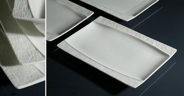 כלי שולחן פורצלן SQUARE SIMPEL WHITE – פלטה מלבן