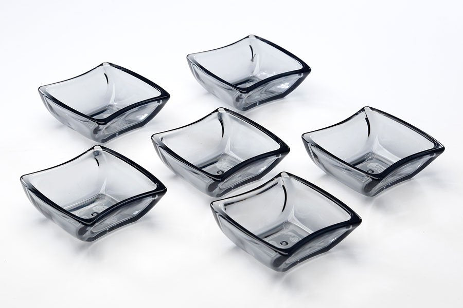 סט קעריות דגם האפולי פוליקרבונט כהה – 10x9.5x3.5