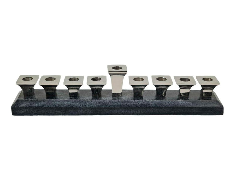 חנוכיית MARBL BRASS – מבחר גוונים ועיצובים – חנוכיה MARBL BRASS NICKEL ניקל