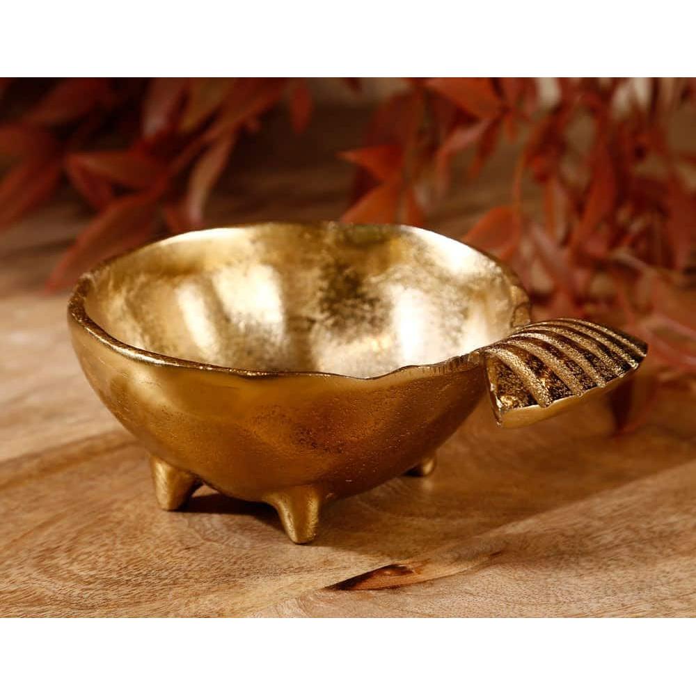 קערה לפיצוחים יוקרתית עשויה BRASS בצבע זהב