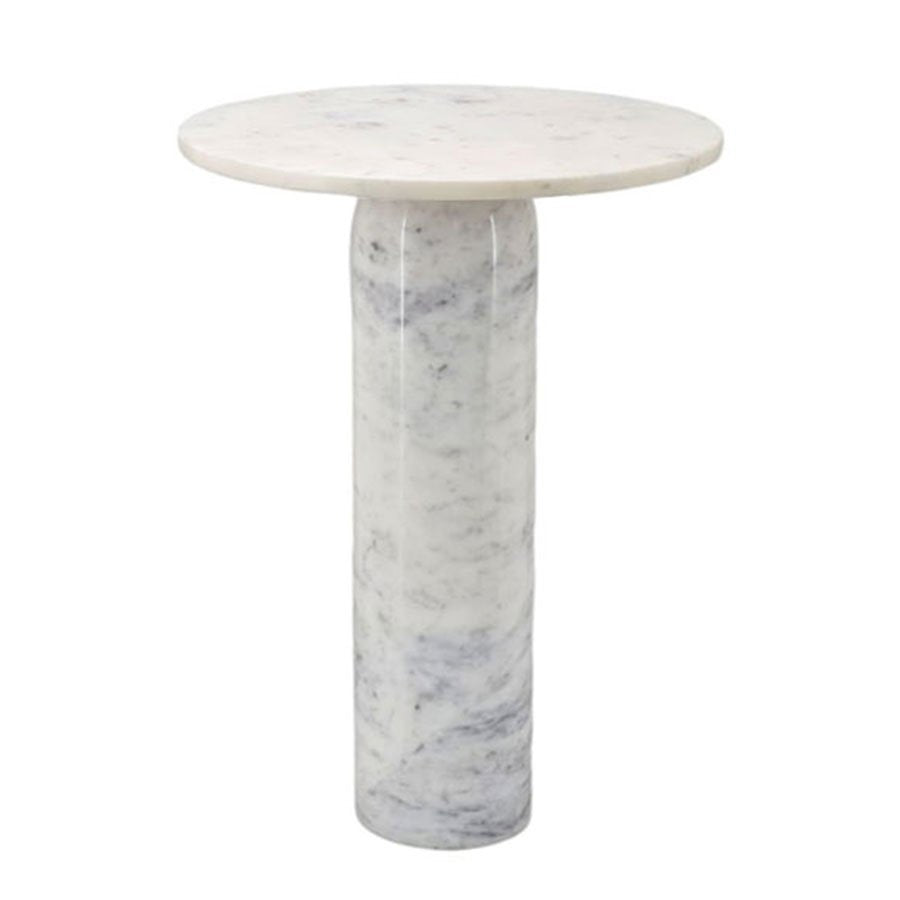 שולחן צד במראה שיש – MarbleWhite / MarbleIvory – שולחן צד MarbleWhite – דגם 3