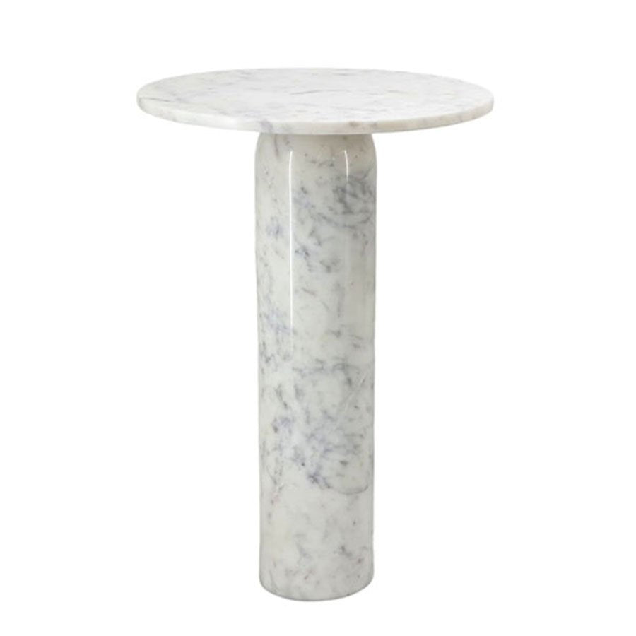 שולחן צד במראה שיש – MarbleWhite / MarbleIvory – שולחן צד MarbleWhite – דגם 4