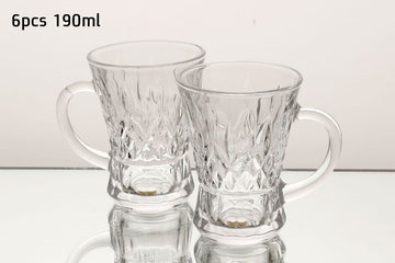 סט 6 כוסות תה 190 מ"ל CRYSTALINE 190ml סט מעוצב להגשה ולאירוח