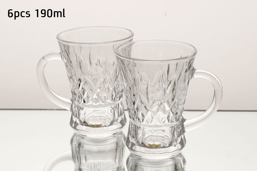 סט 6 כוסות תה 190 מ"ל CRYSTALINE 190ml סט מעוצב להגשה ולאירוח