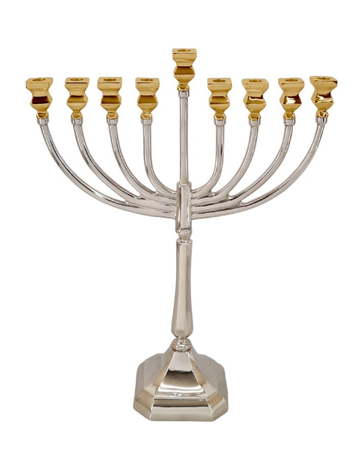 חנוכיות BRASS – מבחר גוונים ועיצובים – חנוכיה BRASS GOLD – דגם 3